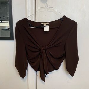 Brown tie top